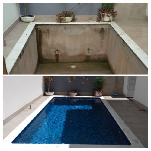 Troca de bolsão de vinil